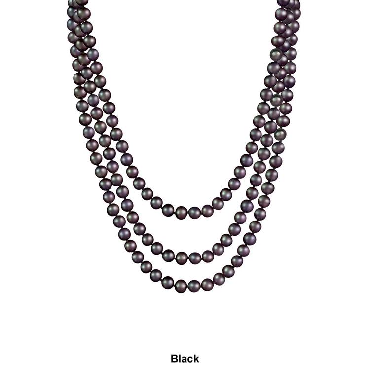 Splendid Pearls Endless 100" Freshwater Pearl Necklace