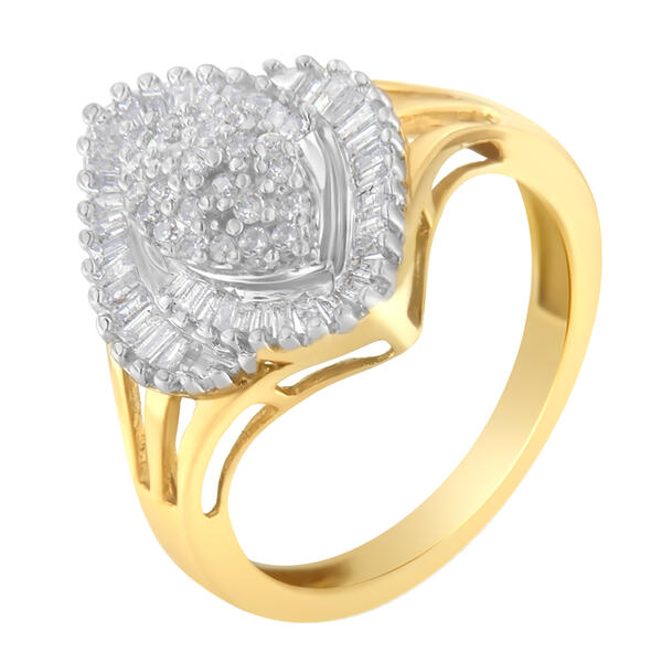 Diamond Classics&#40;tm&#41; 1/2kt. Yellow Gold Diamond Cocktail Ring - image 