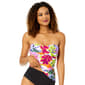Womens Anne Cole Mod Tropical Twist Front Tankini Swim Top - image 3