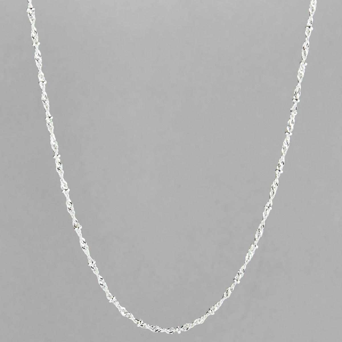 Design Collection Silver Plated Single Twist Necklace