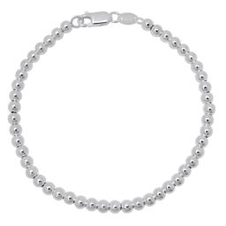 Sterling Silver 4mm Bead 7.5in. Chain Bracelet