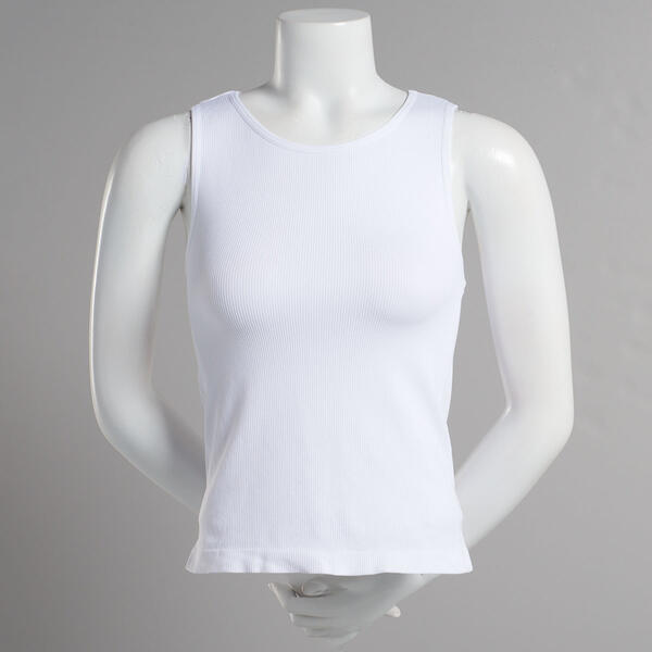 Juniors No Comment Sporty Seamless Rib Tank Top - image 