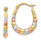 Gold Classics(tm) 14kt. Rhodium Scallop Hollow Hoop Earrings - image 1