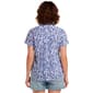 Petite Hasting & Smith Short Sleeve Leaf Vine Crinkle Blouse - image 2