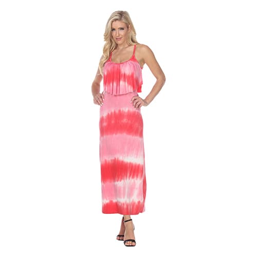 Womens White Mark Kalea Tie Dye Overlay Maxi Dress