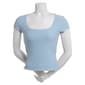 Juniors Derek Heart Short Sleeve Square Neck Double Layer Tee - image 1