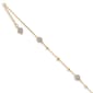 Gold Classics(tm) 14kt. Gold Two-Tone Bead with 9in. Anklet - image 1
