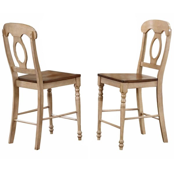 Besthom Brook Bravo High Back Two-Tone Bar Stools - Set of 2