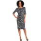 Womens Connected Apparel Elbow Sleeve Scroll Sheath Dress - image 1