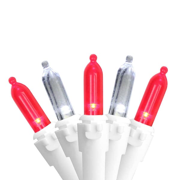 Northlight Seasonal 100 Red And White LED Mini Christmas Lights