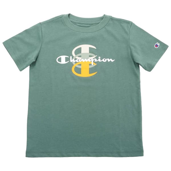 Boys &#40;4-7&#41; Champion Stack C Logo Tee - Dark Forest - image 