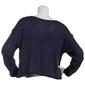 Juniors No Comment Long Sleeve Acrylic Americana Star Sweater - image 2