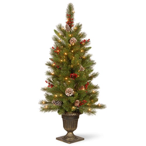 National Tree 4ft. Pre-Lit Bristle Berry Entrance Tree