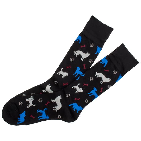 Mens Davco(R) Dogs & Paws Crew Socks - image 
