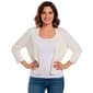 Womens Nina Leonard 3/4 Sleeve Seam Texture Shrug - image 2