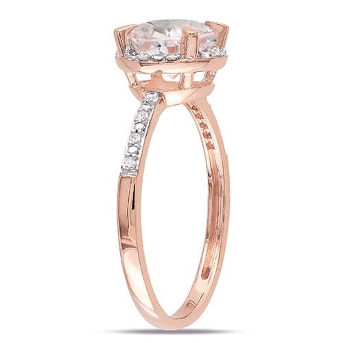 Gemstone Classics&#8482; 10kt. Rose Gold 1/20ctw. Morganite Ring