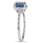 Gemstones Classics™ 10kt. White Gold London-Blue Topaz Halo Ring - image 3