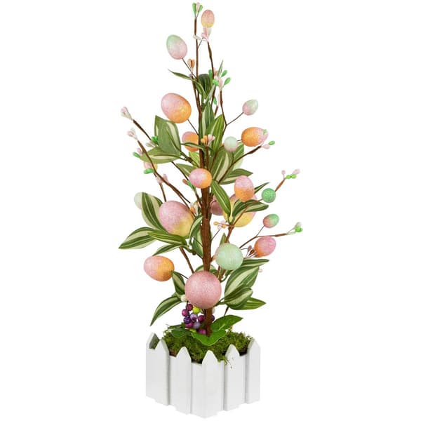 Northlight Seasonal Artificial Potted Twig Tree w/ Easter Eggs
