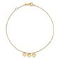 Gold Classics&#40;tm&#41; 14kt. Yellow Gold Dangling Hearts Ankle Bracelet - image 1