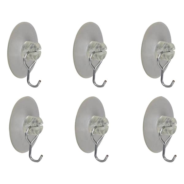 Northlight Seasonal Clear Suction Cups with Hooks - Pack of 6