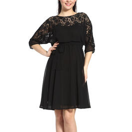 Womens Glow &amp; Grow(R) Lace Trim Maternity Fit &amp; Flare Dress