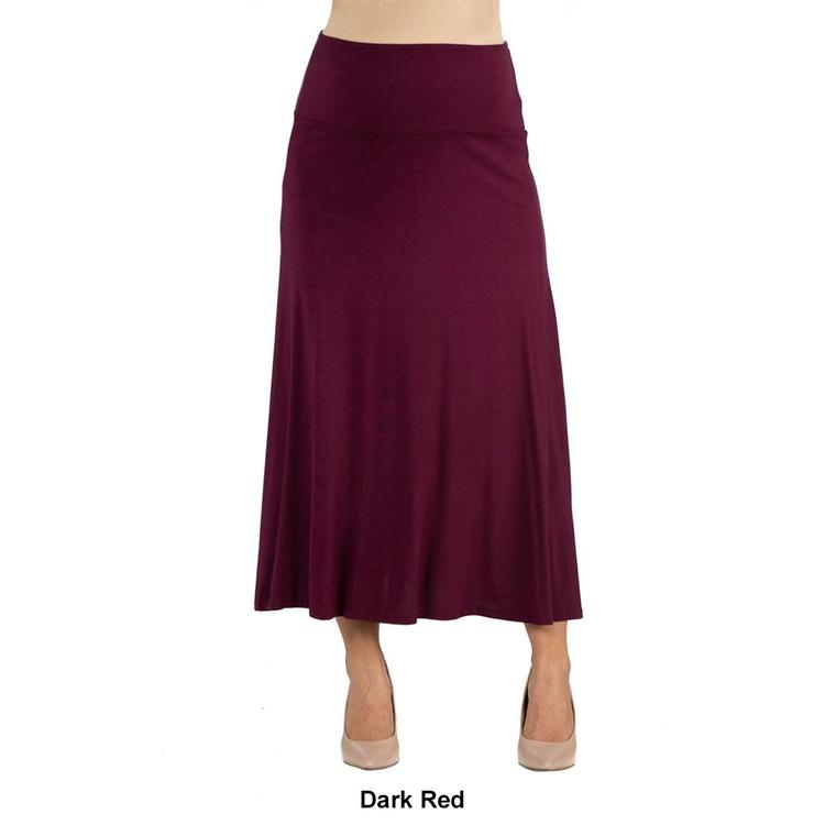 Plus Size 24/7 Comfort Apparel Maxi Maternity Skirt