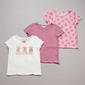Girls (7-16) Bkind 3pk. Dog & Bow Tees - image 1