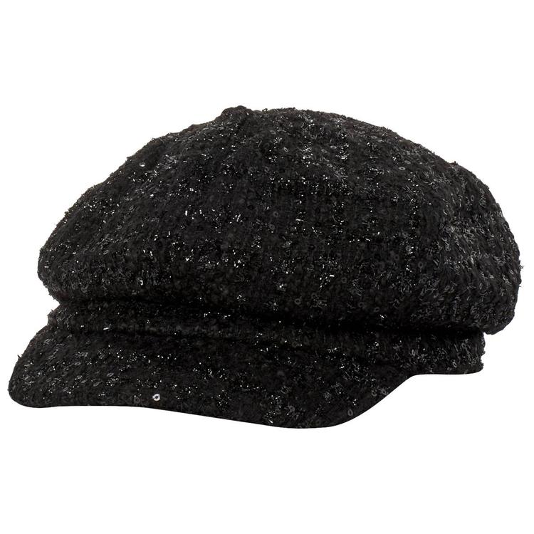 Womens Madd Hatter Solid Newsboy Cap