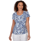 Petite Hearts of Palm Printed Essentials Round Neck Abstract Tee - image 1