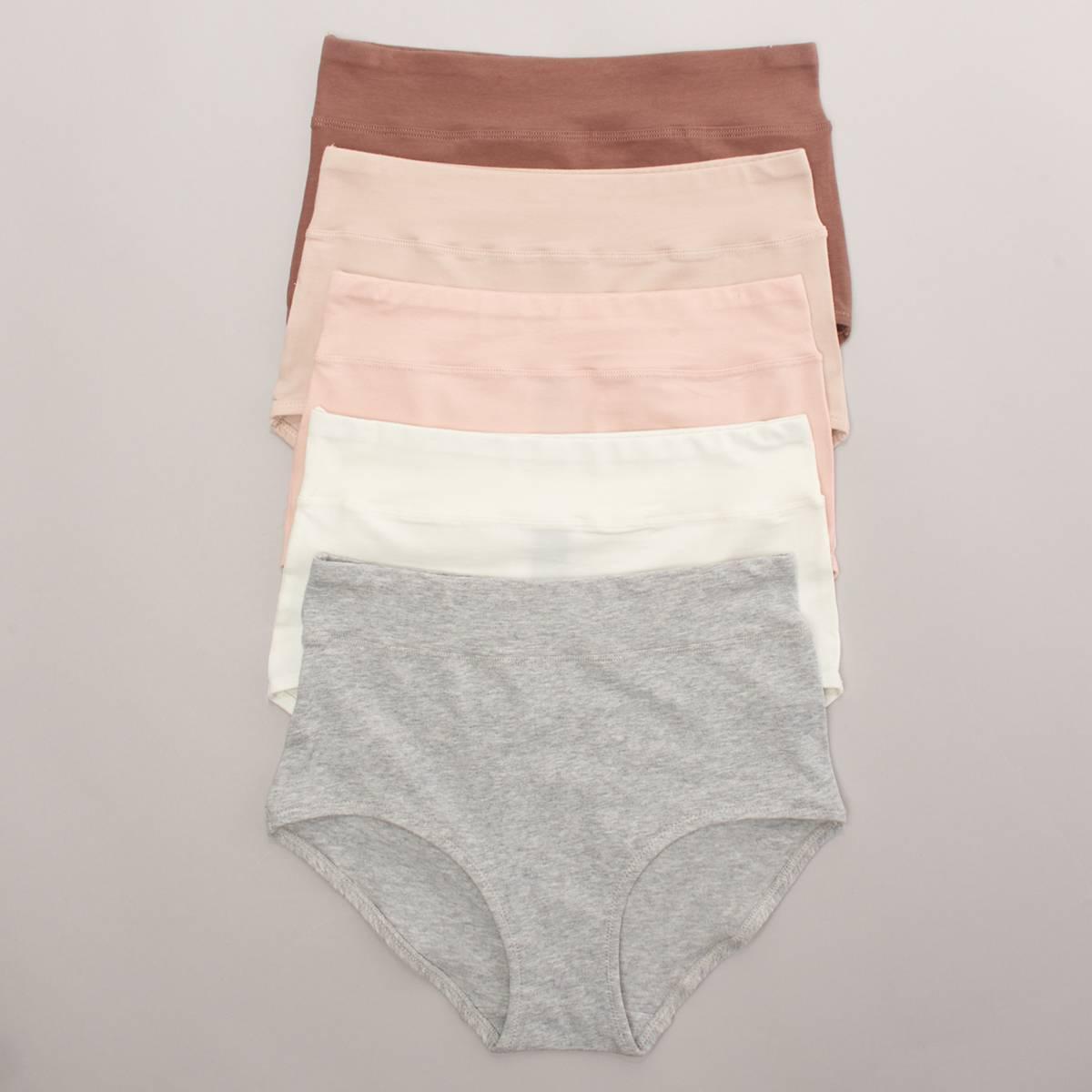 Womens Rene Rofe(R) 5pk. Mufing Top Brief Panties - 179366H5-HERMD