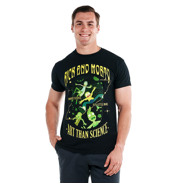 Young Mens Rick & Morty More Art Than Science Graphic Tee - image 