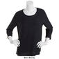 Petite Emily Daniels 3/4 Sleeve Texture Embossed Blouse - image 3