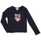 Girls (7-12) Dream Girl Long Sleeve Bear Heart Baby Tee - image 1