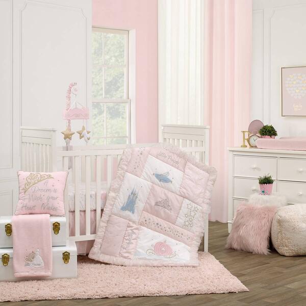 Disney 3pc. Princess Enchanting Dreams Nursery Crib Bedding Set - image 