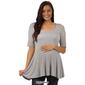 Womens 24/7 Comfort Apparel Solid 3/4 Sleeve Tunic Maternity Top - image 7
