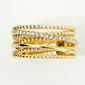 Ashley Cooper(tm) Textured Gold Cubic Zirconia Stones Ring - image 1