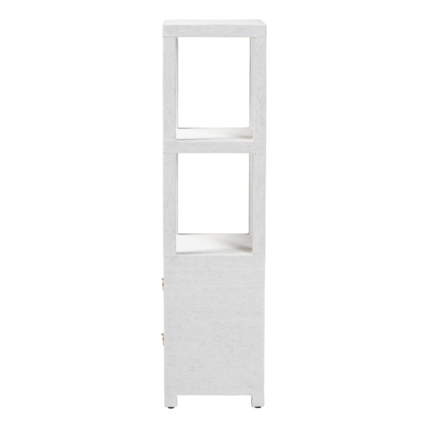 bali & pari Xavier Grasscloth Tall Storage Cabinet