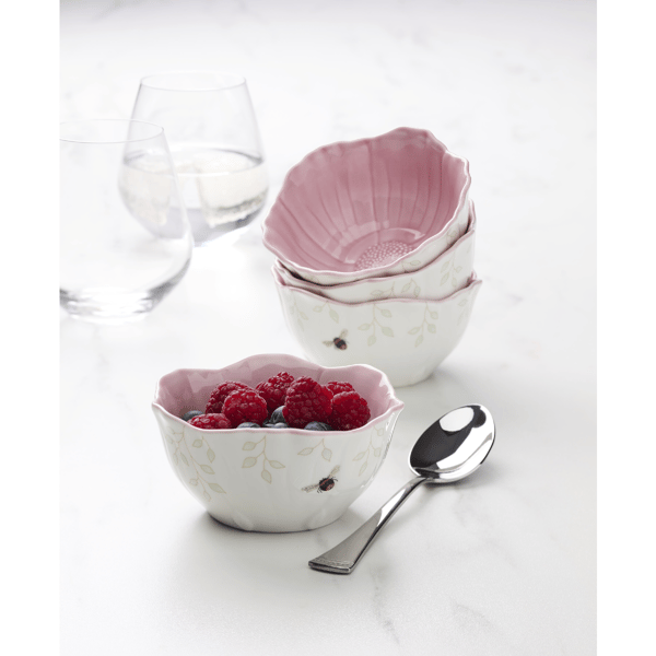 Lenox® Butterfly Meadow® Floral Pink Dessert Bowls - Set of 4