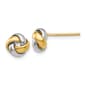 Gold Classics(tm) 8mm Two-Tone Love Knot Stud Earrings - image 1