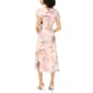 Womens MSK Short Sleeve Belt Waist Floral Midi Dress - image 2