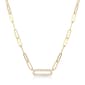 Forever Facets 18kt. Gold Plated Oval Paperclip Necklace - image 1