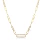 Forever Facets 18kt. Gold Plated Oval Paperclip Necklace - image 1