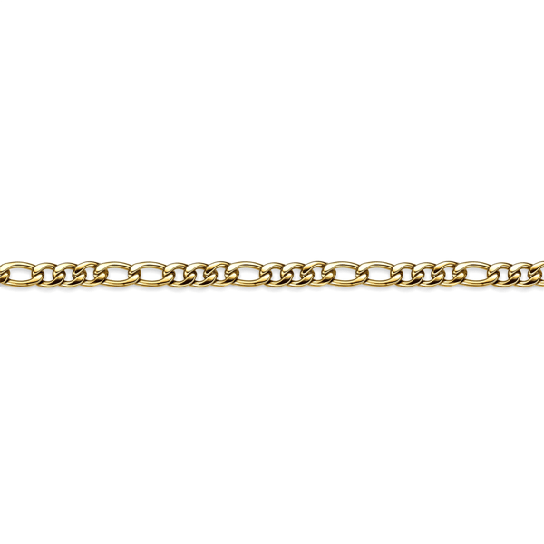 Mens Lynx Gold-Tone Plated Figaro Chain Necklace & Bracelet Set