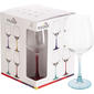 Home Essentials Set of 4 Tri-Color Wine Glasses - image 2