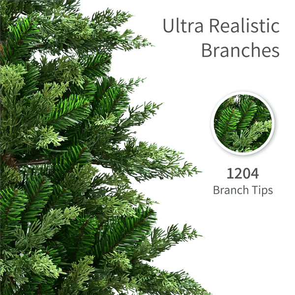 Puleo International 7.5ft Pre-Lit LED Idaho Spruce Christmas Tree