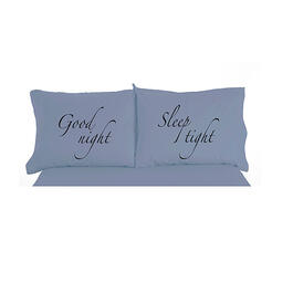 Micro Flannel&#40;R&#41; Goodnight Sleep Tight Pillowcase Pair