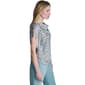 Womens DKNY Cap Sleeve Cowl Neck Camo Blouse - image 3