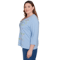 Plus Size Alfred Dunner Hilton Head Cross Stitch Floral Tee - image 4