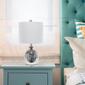 Lalia Home Metallic Grey Hammer Linen Shade Glass Jar Table Lamp - image 7