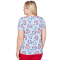 Petite Alfred Dunner Lady Liberty American Flag Hearts Blouse - image 2